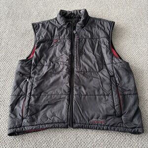 Men's Vintage Eddie Bauer Ebtek Prima Loft Puffer Vest: Large. Black Jacket